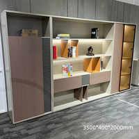 Bureau de direction de luxe moderne en forme de L avec armoire latérale et rangement pour dossiers – Ensemble de mobilier de direction