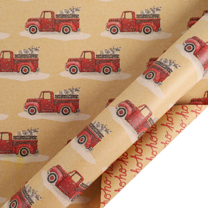 Thickened Matte Craft <b>Paper</b> Double-sided Pattern Red Car Wrapping <b>Paper</b> Factory Direct Party Gift Packaging <b>Paper</b> - Product Image 3