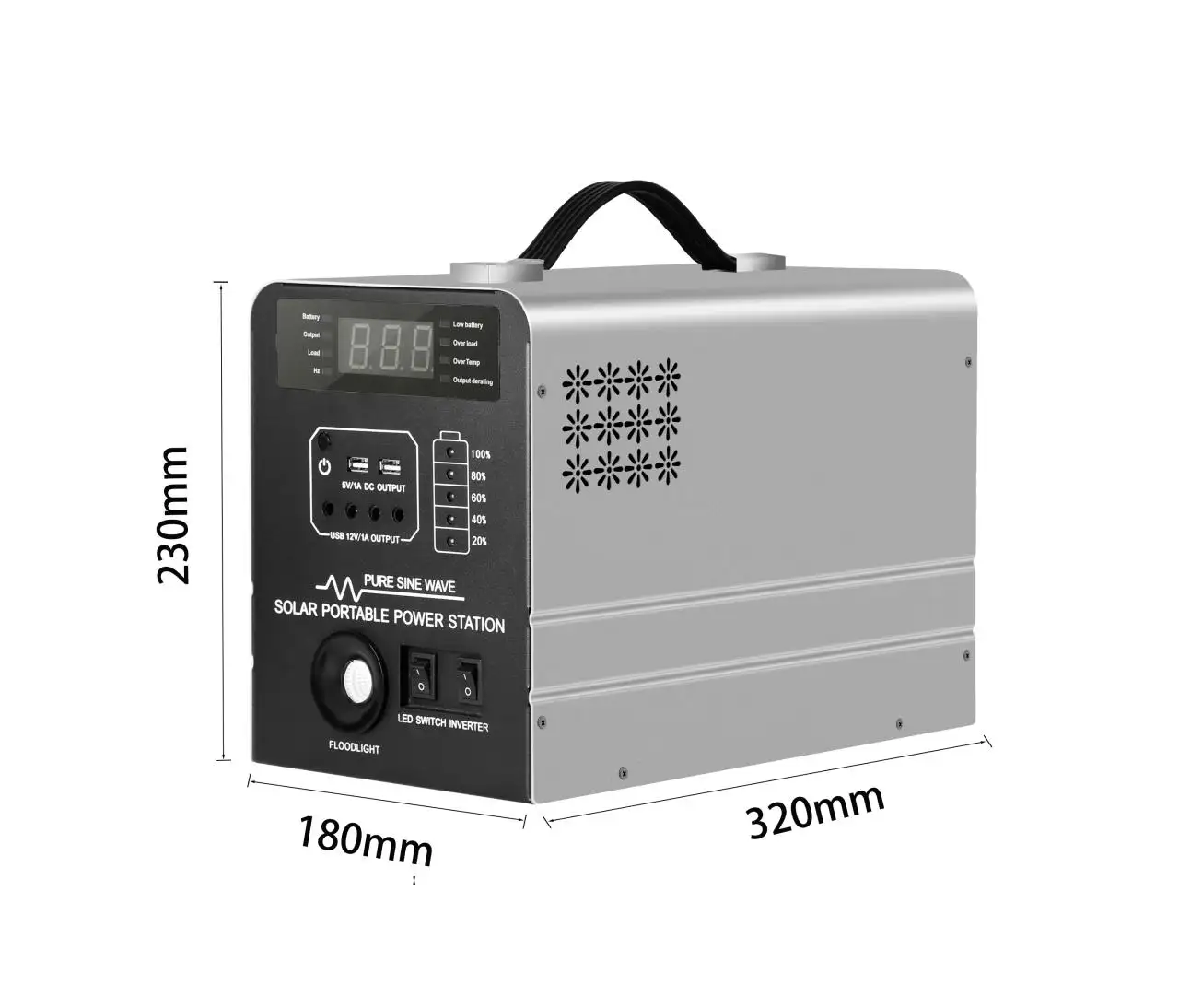 Batteria impilabile per la casa di energia per la centrale solare 500W solare portatile