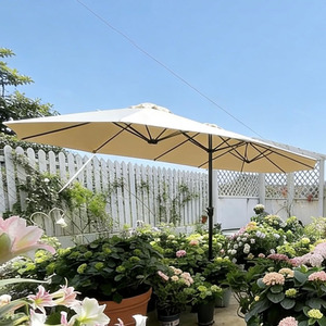 Sombrilla de Patio Resistente de 15 pies, Doble Cara, con Protección UV, Resistente al Agua, <span class=keywords><strong>para</strong></span> Negocios, Jardín y Parque - Product Image 4