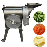 Machine à trancher les légumes et le manioc en acier inoxydable 304, électrique, pour carottes, navets, fruits, coupe-dés, trancheuse, déchiqueteuse