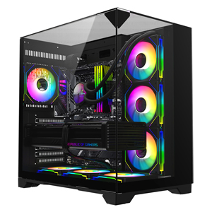 Thiết kế mới sang trọng chơi game trường hợp máy tính 3 sidestempered Glass Full View PC chơi Game trường hợp hỗ trợ 360mm tản nhiệt ATX Gamer PC trường hợp - Product Image 1