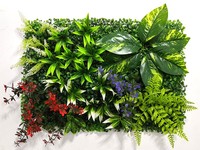 Panneau de décoration végétal, Mur végétal artificiel en mousse et herbe, Haie artificielle en buis, Panneaux de fond mural en plantes de buis
