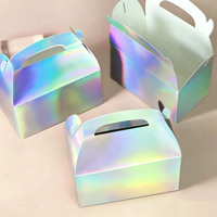 Boîtes en papier laser argentées, Nouveauté, Boîtes d'emballage universelles pour cadeaux de fête