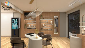 Custom Luxury Glass <b>Display</b> <b>Cabinet</b> with LED Lights for Eyewear & Optical Accessories Eco-Friendly Full Set Retail Shop Showcase - Product Image 2