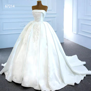 Jancember ARSM67214 abito da sposa in <span class=keywords><strong>raso</strong></span> lungo da donna <span class=keywords><strong>bianco</strong></span> abito da sposa - Product Image 5