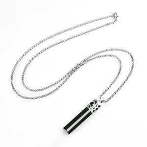 Pendentif pilier en jade en argent S925 incrusté de jade naturel de qualité A, élégant et simple. - Product Image 4