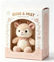 Boîte d'emballage en carton écologique personnalisée avec fenêtre transparente pour animaux en peluche, jouets en peluche, poupées, cadeaux d'anniversaire - Vente en gros