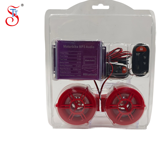 2025 New Motorcycle Bluetooth Speaker Red Triangular Design Supports Radio USB TF Card Bluetooth MP3 Fancy Music Player