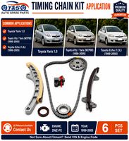 Nouveau kit de chaîne de distribution YS pour moteur Echo Platz Belta NCP90 1.3L 2NZ-FE 16V DOHC L4 1999-2005, 6 pièces en acier allié, garantie 12 mois, qualité OE