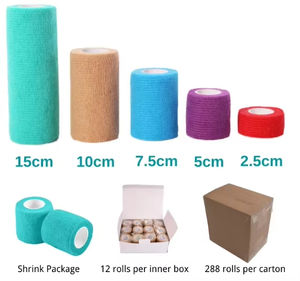 Venda elástica para caballos con certificación CE ISO13485 para uso adulto, venta al por mayor, impresión de logotipo personalizado, vendaje médico cohesivo autoadhesivo - Product Image 5