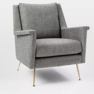 <strong>Nisco</strong> Living Room Furniture Accent Single Sofa Chair Metal Leg Modern Dining Armchair Bedroom Furniture - Product Image 3