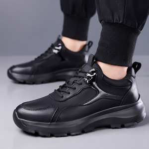<b>White</b> And Black <b>Lace</b> Up Sneakers Solid Color Sporty Casual Shoes For Leisure Wenzhou Zhejiang Origin - Product Image 2