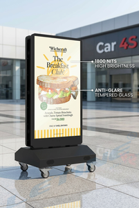 Kiosco <span class=keywords><strong>de</strong></span> Señalización Digital <span class=keywords><strong>de</strong></span> Doble Cara, Portátil, Recargable, Resistente al Agua IP65, <span class=keywords><strong>de</strong></span> Alta Luminosidad, <span class=keywords><strong>de</strong></span> 43 Pulgadas, para Exteriores - Product Image 6