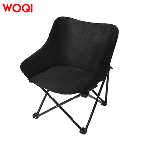เก้าอี้พับ Woqi ผ้า Oxford โครงอะลูมิเนียม รับน้ำหนักได้ 150 กก. สีดำ สำหรับตั้งแคมป์กลางแจ้งและสวน - Product Image 1