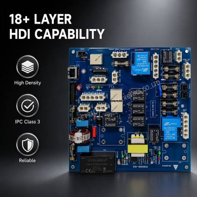 High Density Interconnect Medical PCBA Assembly Custom 18+ Layer HDI Multilayer Printed Circuit Board Manufacturer