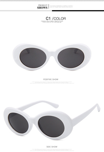 Cung cấp giá bán buôn Cổ Điển Retro Kính mát người đàn ông người phụ nữ hình bầu dục bong bóng thời trang và sang trọng Kính mát - Product Image 6