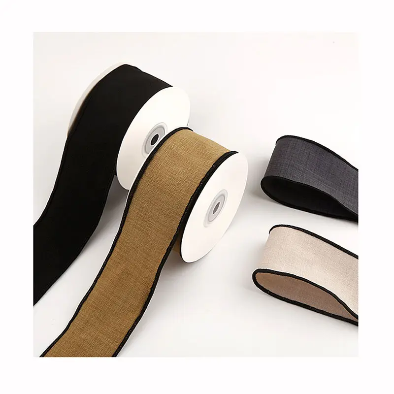 Olid-Lazo de cincha de poliéster con bordes IDE, accesorios para el cabello, material de ropa, sombrero de flores decorativo