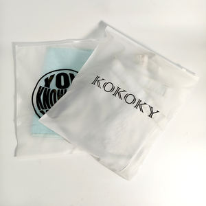 맞춤형 고품질 무광 반투명 플라스틱 지퍼백 티셔츠 포장용 강력 밀봉 그라비아 인쇄 로고 포장 백 - Product Image 6