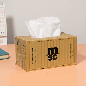 Quà Tặng Khuyến Mãi Tùy Chỉnh Hộp Khăn Giấy Chất Lượng Cao Mô Hình Container Vận Chuyển Thu Nhỏ - Product Image 3