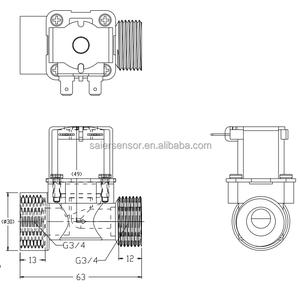 可靠的供应商黄铜高流量12V DC G <span class=keywords><strong>3</strong></span>/4英寸水电磁阀，适用于洗车机和自动化设备 - Product Image 5