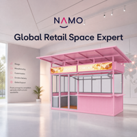 Kiosque de café mobile personnalisé en conteneur maritime vert pour l'extérieur, stand alimentaire préfabriqué moderne, écologique et étanche
