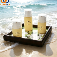 Bouteille à pompe sans air en plastique PP blanche de 30 ml, 50 ml, 100 ml pour lotion, crème, soin de la peau, bouteille cylindrique