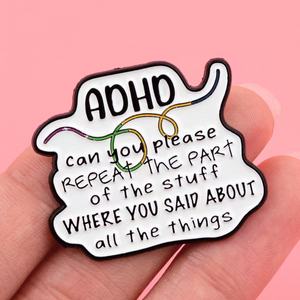 Broches de Metal al por Mayor con Frases de Dibujos Animados, Broches Creativos con Letras Inglesas, Broches Decorativos para Ropa, Accesorios de Moda - Product Image 4