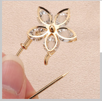 Perle Hijab broches mignonnes broches broches perle décolleté col revers Hijab fixe serrage taille vêtements broche écharpe accessoire à créer soi-même