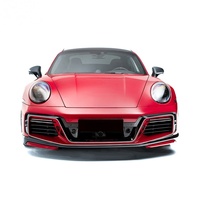 Kit carrosserie aérodynamique avant en fibre de carbone sèche préimprégnée style T pour Porsche 992 Turbo S