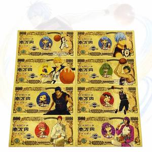 Colección de Billetes Bañados en Oro de 24K con 8 Diseños de <span class=keywords><strong>Kuroko</strong></span> Basketball 2026 - Product Image 1