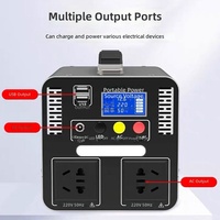 300W Çok Fonksiyonlu Taşınabilir Güç İstasyonu Güneş Enerjili Jeneratör LiFePO4 Pil Kamp Karavan Ev Acil Durum AC USB