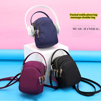 Mini sac à bandoulière Oxford pour femmes, sac à main étanche, pochette de poignet, sacs de sport pour téléphone portable pour filles