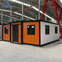 Sofort Bewohnbares Doppelflügel-Fertighaus mit Bad, Küche, Schlafzimmer, Möbliertes Erweiterbares Stahl-Containerhaus