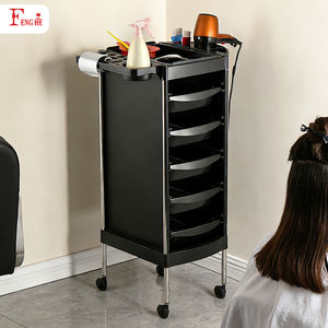 कस्टमाइज़ लोगो प्लास्टिक काले बाल सैलून ट्रॉली के लिए <span class=keywords><strong>5</strong></span> दराज - Product Image 2