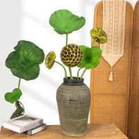 Pousses de lotus artificielles de haute qualité, très réalistes, en plastique durable, pour la décoration de la maison, de Thanksgiving, de mariages et de Noël
