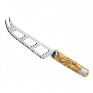 Cuchillo para queso Ksemesser de acero con hoja dentada y mango de madera para cortar queso duro - Product Image 2
