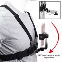 Support de poitrine réglable 6-en-1 avec clip rapide élastique pour téléphone portable et caméra d'action, compatible GoPro 14 13 12 DJI Insta360