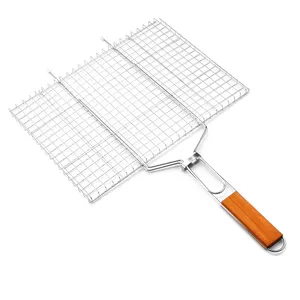 BQ-1164A Wholesale Outdoor Grilling Barbecue Mesh Rectangle BBQ Wire Grill Net Supplier