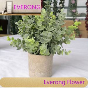 EVERONG-PE041 ירק מלאכותי פלסטיק אקליפטוס מיני עציץ לעיצוב הבית - Product Image 4