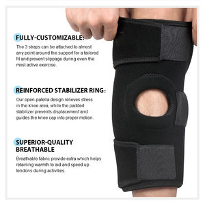 Rodillera Flexible de Neopreno con Diseño de Rótula Abierta, 3 Correas, Almohadilla de Gel de Silicona, Protección Profesional para Deportes - Product Image 4