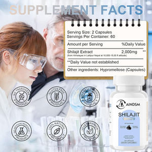 แคปซูล shilajit ส่งตรงจากโรงงานแคปซูล shilajit สีทองมอสจากทะเล Ashwagandha เสริมสร้างภูมิคุ้มกันสำหรับผู้ใหญ่ - Product Image 2