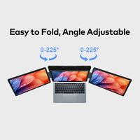 Electrónica de Consumo, Extensor de Pantalla Triple para Portátil de 16 Pulgadas, Monitores LCD de 1200P, Monitor Desmontable, Conexión y Uso, Gran Venta
