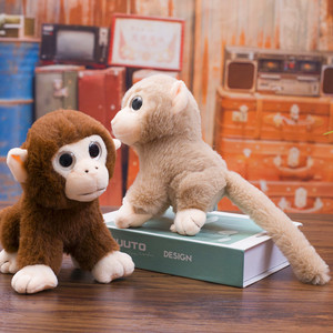 Bambola carina a coda lunga cartone animato scimmia peluche peluche giocattolo di peluche - Product Image 3