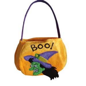 Bolsa de dulces bordada de mano para decoraciones de festivales infantiles de Halloween con linterna de calabaza fantasma accesorio de truco o trato - Product Image 5