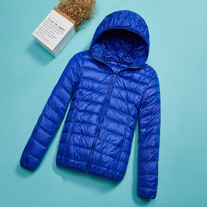 Nuovo <span class=keywords><strong>piumino</strong></span> d'anatra da donna con cappuccio imbottito pieghevole imbottibile imbottito leggero <span class=keywords><strong>piumino</strong></span> da donna - Product Image 3