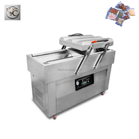 Machine de mise sous vide de table à double chambre FKJX pour sacs et pochettes, avec double bande personnalisée, quatre bandes, automatique, en acier inoxydable