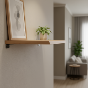 Mensola da Parete in Legno di Quercia Marrone Chiaro Resistente 15.7x19.7x, Unità Espositiva dal Design Minimalista per Soggiorno - Product Image 2