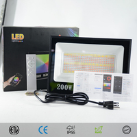 Projecteur LED Extérieur RVBCW Couleur avec Télécommande, Éclairage Paysager Dimmable, Lampe de Lavage Murale pour Lumières de Noël