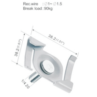 Attaches de matériel T-Grid Lighting Clip de plafond suspendu Clip de barre en T pour système de piste Lumière CNC Accessoires d'outils Outils matériels